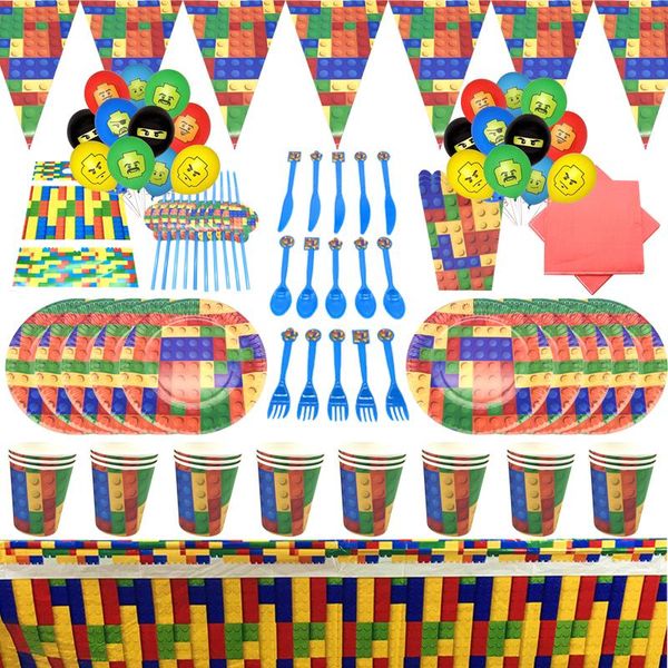 disposable dinnerware building blocks theme children birthday party tableware cup plate kids favors toys decoration baby shower supplies
disposable dinnerware building blocks theme children birthday party tableware cup plate kids favors toys decoration baby shower supplies