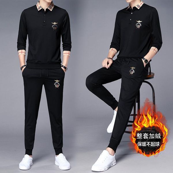 men's tracksuits winter casual sport suit the add hair thickening male fashion han edition fleece trousers two-piece undertakes, Gray
men's tracksuits winter casual sport suit the add hair thickening male fashion han edition fleece trousers two-piece undertakes, Gray