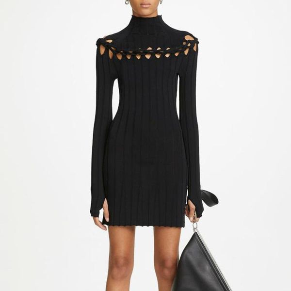 casual dresses design elegant wrapped knitted dress autumn winter long sleeve sweater turtleneck hollow out party black, Black;gray
casual dresses design elegant wrapped knitted dress autumn winter long sleeve sweater turtleneck hollow out party black, Black;gray