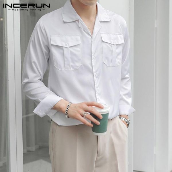 fashion man comfy buttons shirts incerun solid color mens long sleeve lapel blouse korean style multi pockets camisa 5xl men's casual, White;black
fashion man comfy buttons shirts incerun solid color mens long sleeve lapel blouse korean style multi pockets camisa 5xl men's casual, White;black