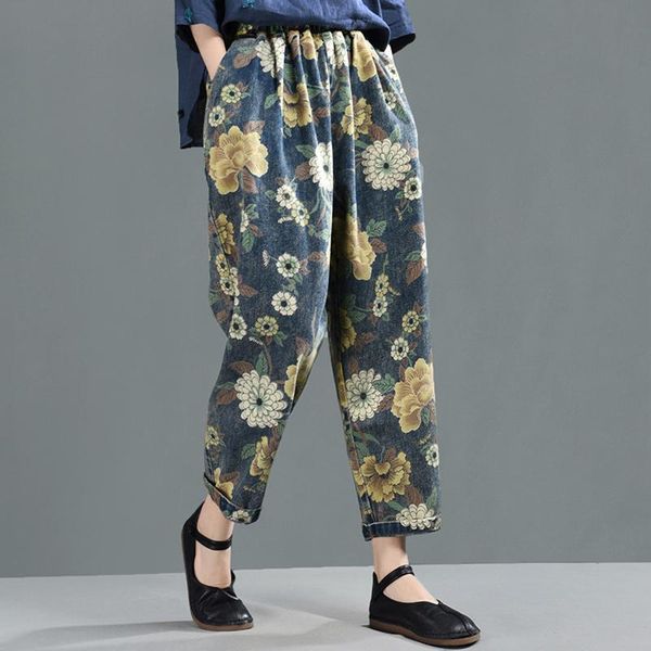 brand printed flowers pants female fashion high waist jeans women streetwear loose straight casual plus size women's, Blue
brand printed flowers pants female fashion high waist jeans women streetwear loose straight casual plus size women's, Blue