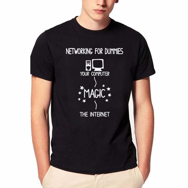 men's t-shirts summer networking for dummies t shirt funny geek nerd it computer gift programmer casual men boyfriend, White;black
men's t-shirts summer networking for dummies t shirt funny geek nerd it computer gift programmer casual men boyfriend, White;black