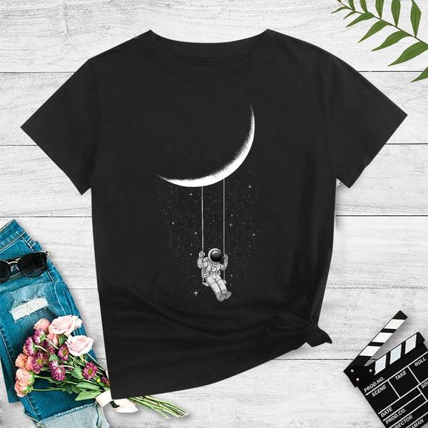 women's t-shirt plus size t shirt moon printed cotton shirts o neck short sleeve tee summer women clothing black #t1q, White
women's t-shirt plus size t shirt moon printed cotton shirts o neck short sleeve tee summer women clothing black #t1q, White