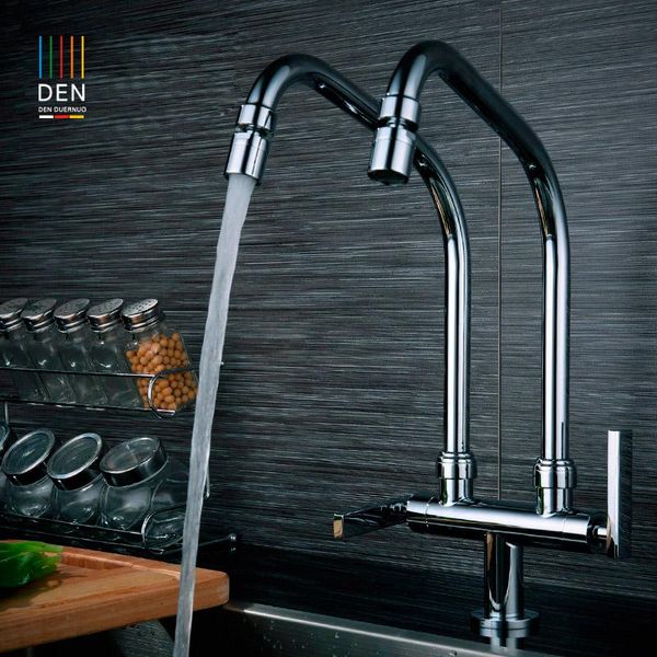 bathroom sink faucets modern chrome finish solid brass kitchen faucet two swivel spouts deck mount mixer vessel tap cozinha
bathroom sink faucets modern chrome finish solid brass kitchen faucet two swivel spouts deck mount mixer vessel tap cozinha