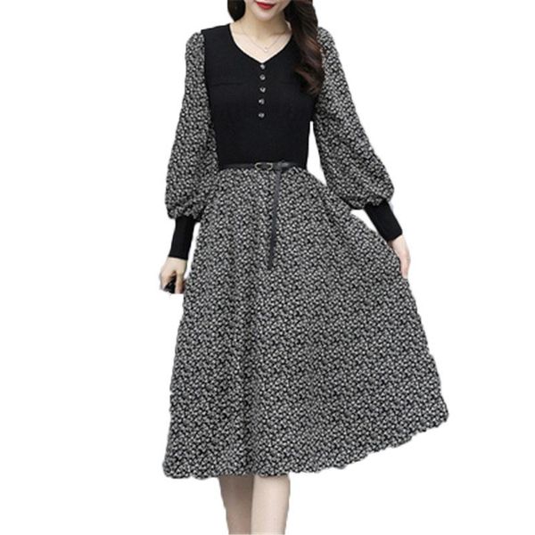 casual dresses 2021 spring autumn women's long dress sleeve patchwork female floral corduroy trendy lady vestido woman clothes, Black;gray
casual dresses 2021 spring autumn women's long dress sleeve patchwork female floral corduroy trendy lady vestido woman clothes, Black;gray