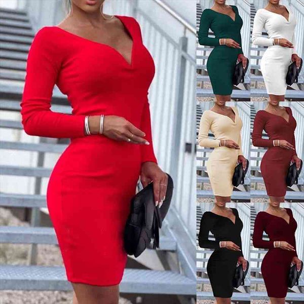 autumn and winter fashion women dresses office deep v-neck solid color elegant iong-sleeved party, Black;gray
autumn and winter fashion women dresses office deep v-neck solid color elegant iong-sleeved party, Black;gray