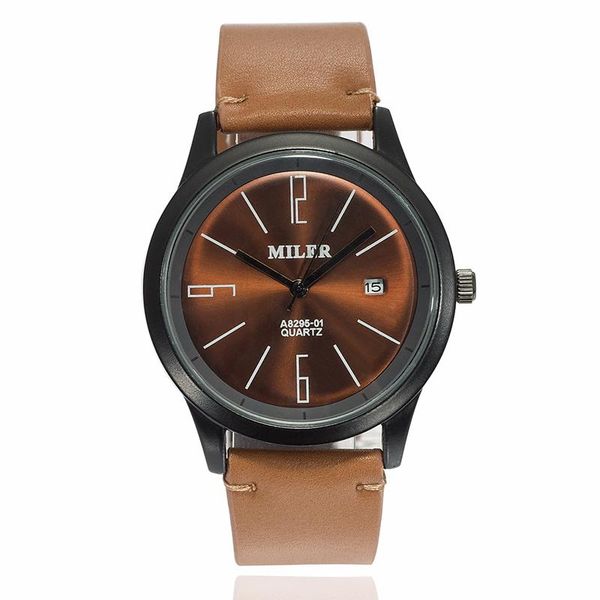 wristwatches fashion miler brand men watch retro leather strap quartz youth casual wristwatch business sports relogio masculino, Slivery;brown
wristwatches fashion miler brand men watch retro leather strap quartz youth casual wristwatch business sports relogio masculino, Slivery;brown