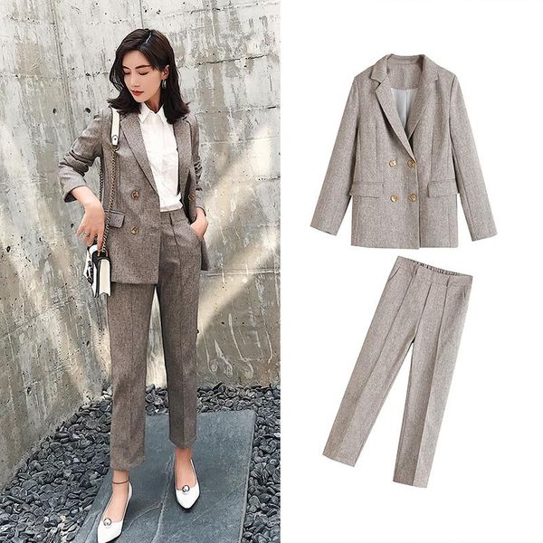formal suits for women casual office lady business suitspants work wear sets uniform styles elegant pant women's two piece pants, White
formal suits for women casual office lady business suitspants work wear sets uniform styles elegant pant women's two piece pants, White
