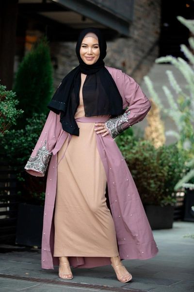 ethnic clothing muslim dress fashion middle east eid duabi abaya turkey robe long sleeve embroidered bead arab cardigan donsignet, Red
ethnic clothing muslim dress fashion middle east eid duabi abaya turkey robe long sleeve embroidered bead arab cardigan donsignet, Red
