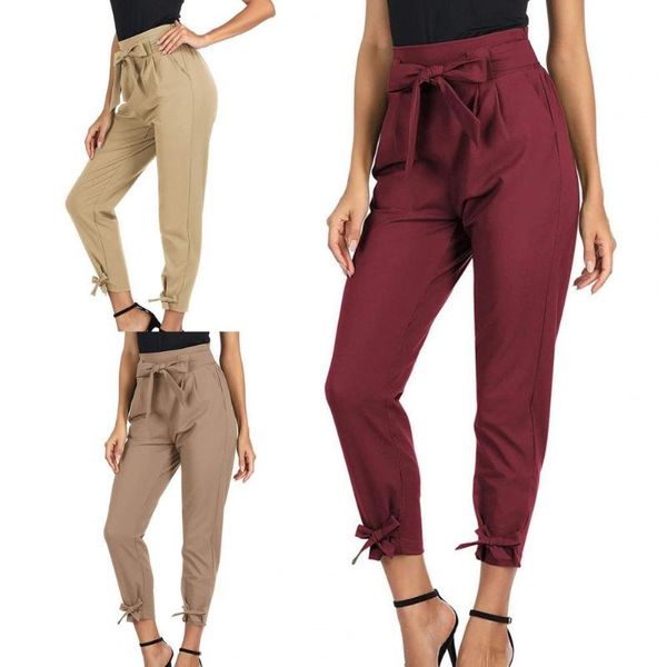 women's pants & capris women summer casual solid color high waist bottoms bow knot removable belt pencil slim trousers for streetwear 2, Black;white
women's pants & capris women summer casual solid color high waist bottoms bow knot removable belt pencil slim trousers for streetwear 2, Black;white