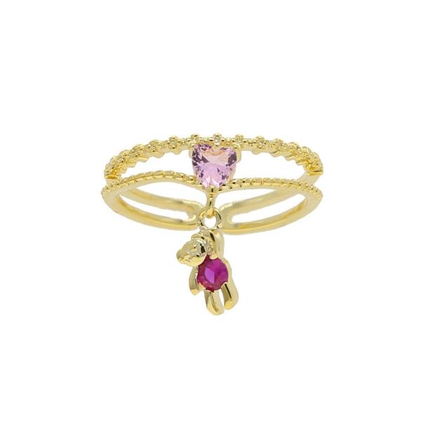 wedding rings double row cute lovely girl women finger jewelry gold color pink heart cz tiny animal charm ring, Slivery;golden
wedding rings double row cute lovely girl women finger jewelry gold color pink heart cz tiny animal charm ring, Slivery;golden