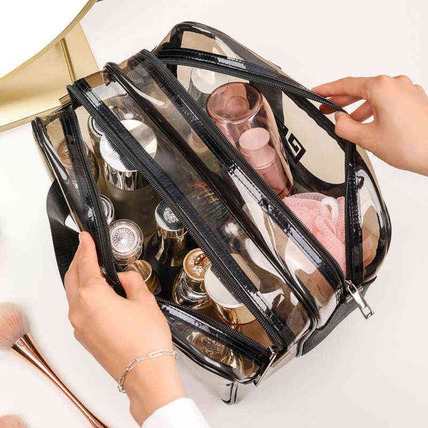 nxy cosmetic bags women s makeup waterproof double layer dry wet separate toiletry transparent pvc portable storage handbags 220303
nxy cosmetic bags women s makeup waterproof double layer dry wet separate toiletry transparent pvc portable storage handbags 220303