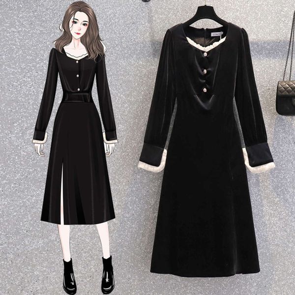 casual dresses dress large women's spring smart ei49, Black;gray