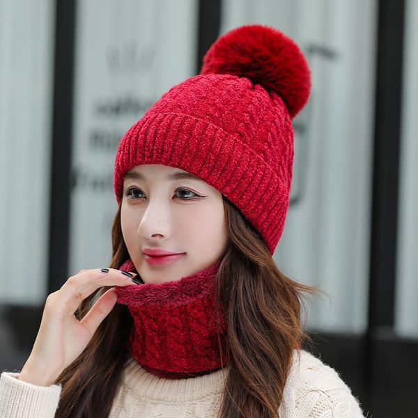 beanies chenille wool beanie hat for women fur pompom knit caps scarf set female outdoor cycling windproof skullies
beanies chenille wool beanie hat for women fur pompom knit caps scarf set female outdoor cycling windproof skullies