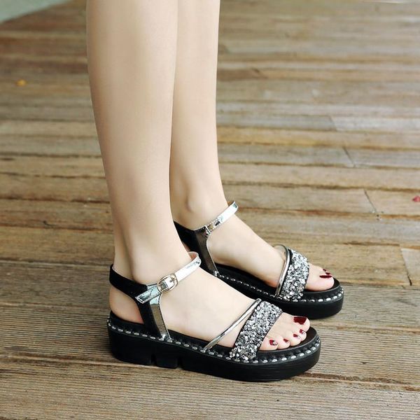 bling glitter platform sandals wedges shoes women pink silver narrow band sequined woman 2021 summer plus size, Black
bling glitter platform sandals wedges shoes women pink silver narrow band sequined woman 2021 summer plus size, Black