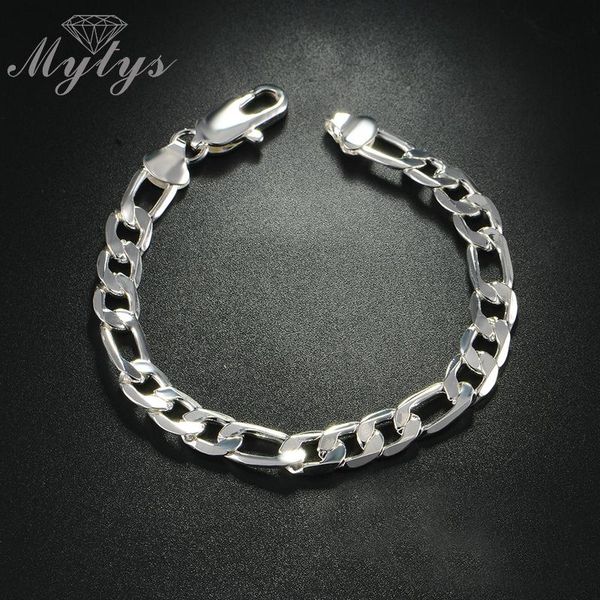 link, chain mytys 8mm wide 20cm long figaro bracelet jewelry for men and women simply white-gold b1066, Black
link, chain mytys 8mm wide 20cm long figaro bracelet jewelry for men and women simply white-gold b1066, Black