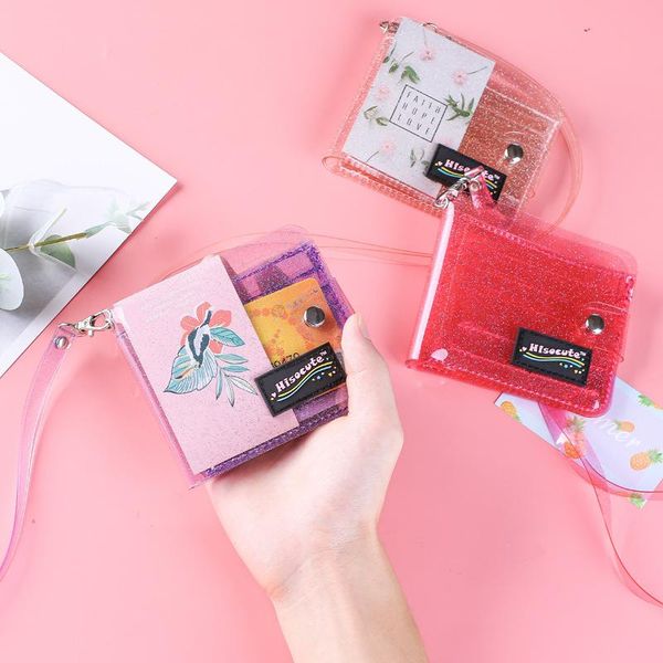 wallets transparent wallet female small cute lanyard folding purses students teenager girls fashion po for women, Red;black
wallets transparent wallet female small cute lanyard folding purses students teenager girls fashion po for women, Red;black