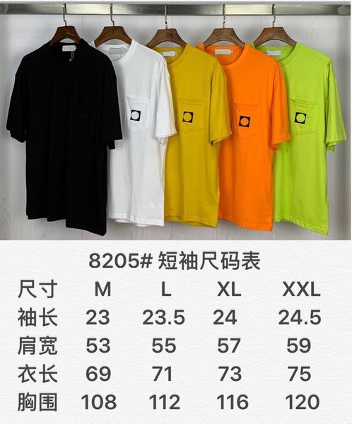 Spring and summer pocket embroidered round neck T shirt cotton wrinkle-resistant M-XXL, White;black
Spring and summer pocket embroidered round neck T shirt cotton wrinkle-resistant M-XXL, White;black