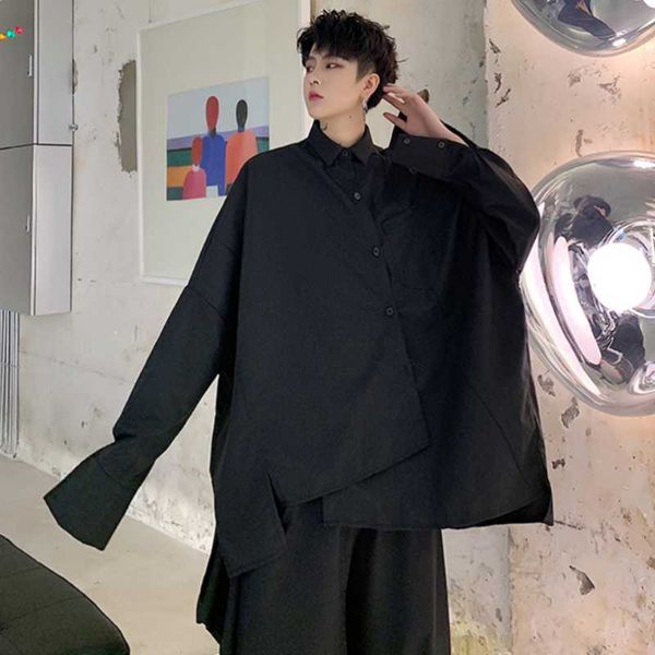 men's casual shirts long sleeve shirt spring and autumn niche asymmetric design korean hip-hop harajuku high street loose, White;black
men's casual shirts long sleeve shirt spring and autumn niche asymmetric design korean hip-hop harajuku high street loose, White;black