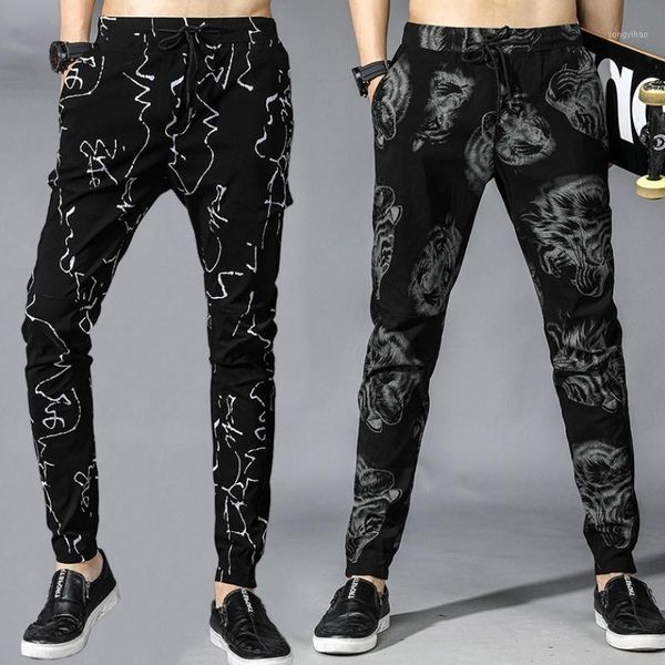men's pants m-4xl mens pant drawstring elastic waist floral hip hop casual black trousers c75
men's pants m-4xl mens pant drawstring elastic waist floral hip hop casual black trousers c75