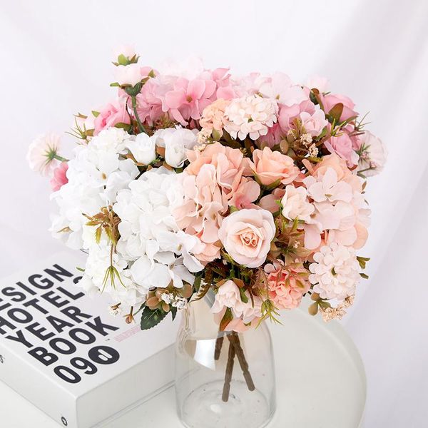 decorative flowers & wreaths pink artificial bouquet wedding home table autumn decor fall silk flower rose hydrangea hybrid fak
decorative flowers & wreaths pink artificial bouquet wedding home table autumn decor fall silk flower rose hydrangea hybrid fak