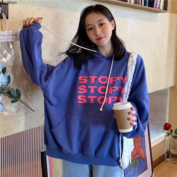 houthion women's sweater the fashion casual temperament loose slim letter printing hooded collar long sleeve women sweaters, White;black
houthion women's sweater the fashion casual temperament loose slim letter printing hooded collar long sleeve women sweaters, White;black