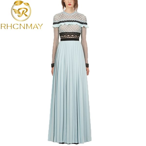 spring pleated split long dress designer runway women sleeve maxi es self-portrait 210506, Black;gray
spring pleated split long dress designer runway women sleeve maxi es self-portrait 210506, Black;gray
