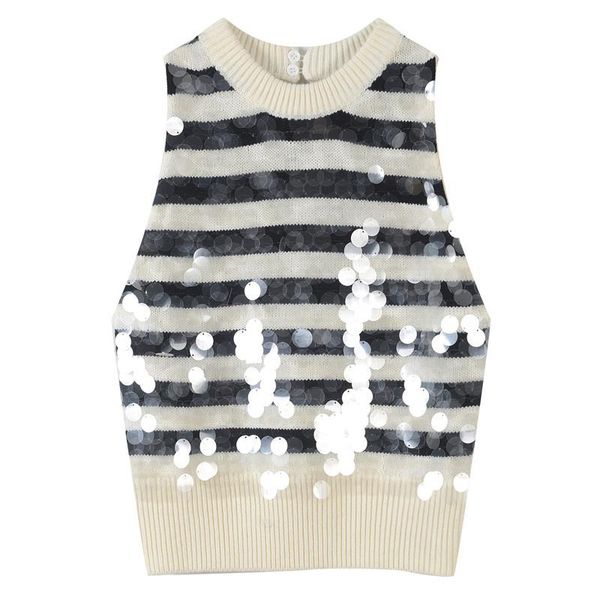 black white striped patchwork tank women sleeveless sequins short modis knitted 2021 autumn and winter arrival women's tanks & cami
black white striped patchwork tank women sleeveless sequins short modis knitted 2021 autumn and winter arrival women's tanks & cami