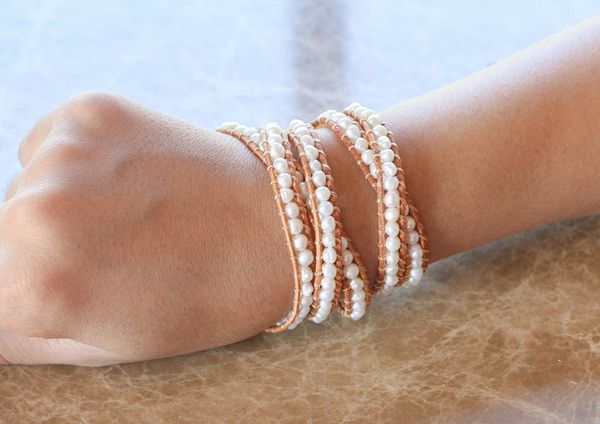 charm bracelets quanchi pearl bracelet pulseras handmade 5 wrap leather strand cuff couples&mothers gifts jewelry, Golden;silver
charm bracelets quanchi pearl bracelet pulseras handmade 5 wrap leather strand cuff couples&mothers gifts jewelry, Golden;silver