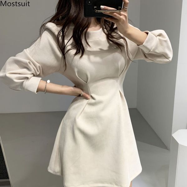 spring autumn women vintage dress elegant korean puff sleeve tunic slim fashion mini dresses robe femme 210518, Black;gray
spring autumn women vintage dress elegant korean puff sleeve tunic slim fashion mini dresses robe femme 210518, Black;gray