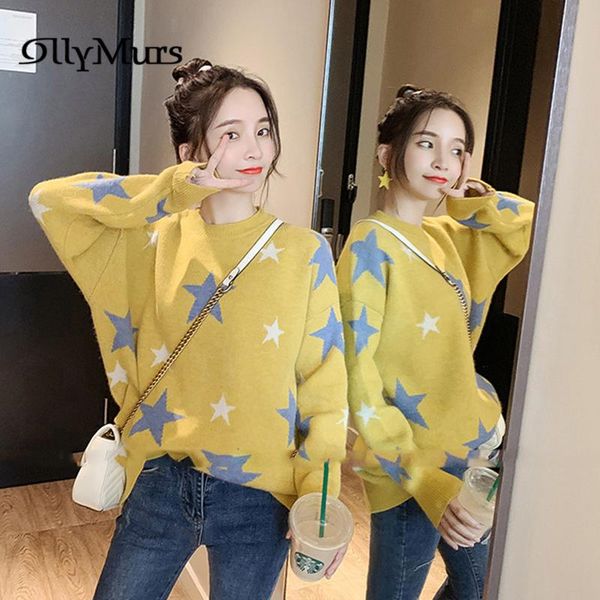women's sweaters 2021 female yellow sweater km087 long sleeves stars pattern women knitting pullovers ladies loose casual o-neck, White;black
women's sweaters 2021 female yellow sweater km087 long sleeves stars pattern women knitting pullovers ladies loose casual o-neck, White;black