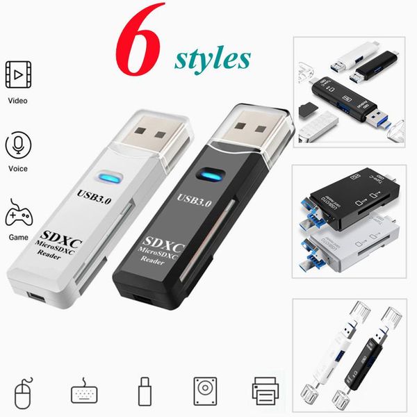 hubs 6 styles otg card reader usb 3.0/micro sd/tf card/type c mini drive-multi-function adapter hub
hubs 6 styles otg card reader usb 3.0/micro sd/tf card/type c mini drive-multi-function adapter hub