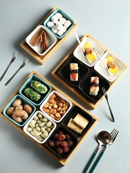 dishes & plates creative ceramic plate with three four six girds wood tray ktv club snack dried fruit nut candy sugar jam sauce
dishes & plates creative ceramic plate with three four six girds wood tray ktv club snack dried fruit nut candy sugar jam sauce