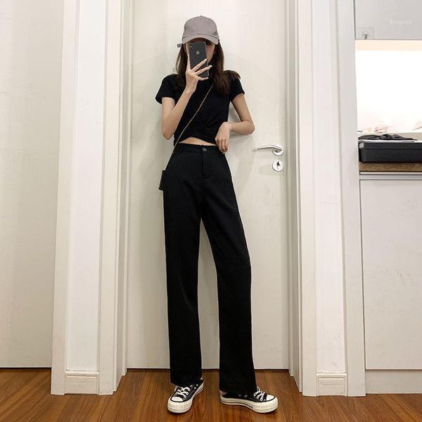women's pants & capris summer wide leg for women casual elastic high waist 2021 fashion loose long pleated pant trousers femme, Black;white
women's pants & capris summer wide leg for women casual elastic high waist 2021 fashion loose long pleated pant trousers femme, Black;white