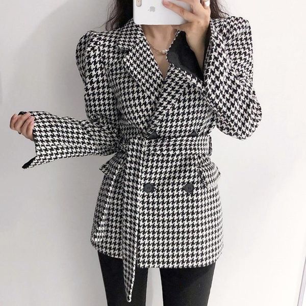 women's jackets women spring 2021ss belted retro suit tweed double-breasted houndstooth slim waisted coats elegant vintage outfits, Black;brown
women's jackets women spring 2021ss belted retro suit tweed double-breasted houndstooth slim waisted coats elegant vintage outfits, Black;brown