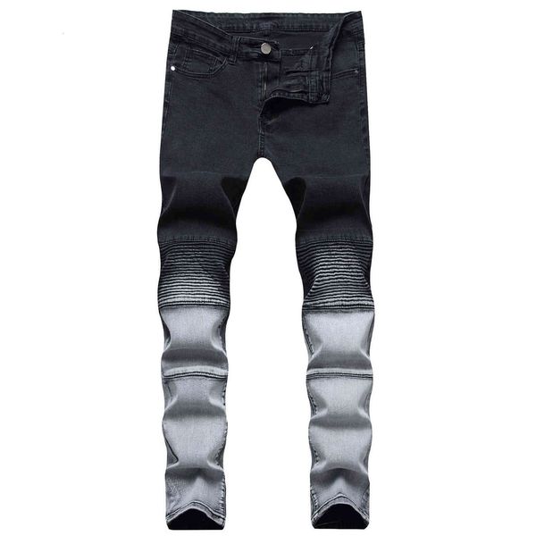 men's jeans 2021 pleated motorcycle pants elastic slim black feet youth casual men's jeans fashion, Blue
men's jeans 2021 pleated motorcycle pants elastic slim black feet youth casual men's jeans fashion, Blue