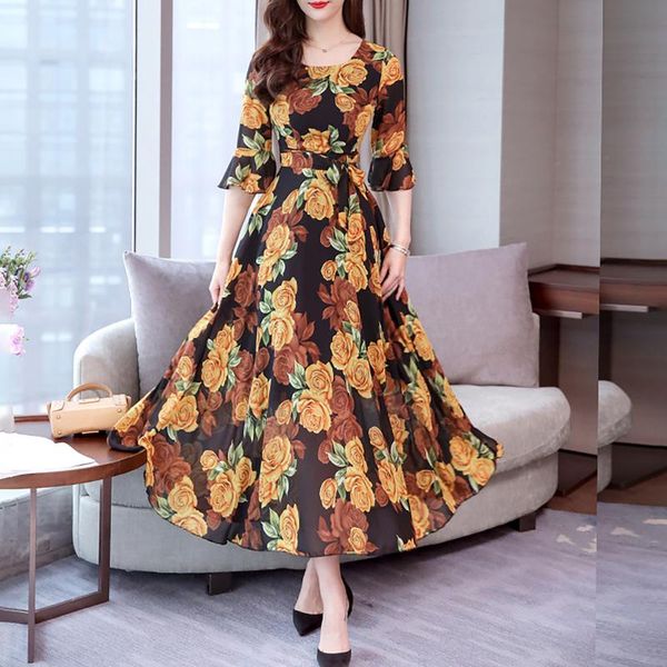 casual dresses vestidos for women office ladies elegant o-neck fashion floral print short sleeve retro trendy plus size clothing, Black;gray
casual dresses vestidos for women office ladies elegant o-neck fashion floral print short sleeve retro trendy plus size clothing, Black;gray