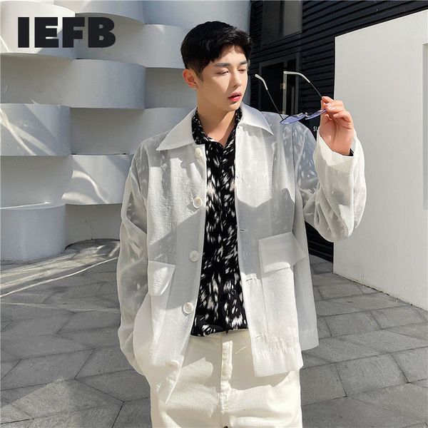 iefb fashion casual hollow out sunscreen clothing korean loose see through korean style see through men's white shirts 9y6759 210524, White;black
iefb fashion casual hollow out sunscreen clothing korean loose see through korean style see through men's white shirts 9y6759 210524, White;black