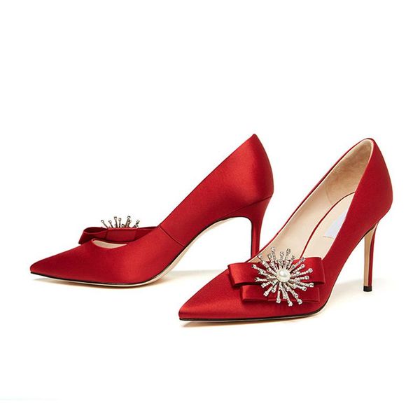 dress shoes 2021 autumn red wedding chinese high heels female stiletto pointed bridal large size single, Black
dress shoes 2021 autumn red wedding chinese high heels female stiletto pointed bridal large size single, Black