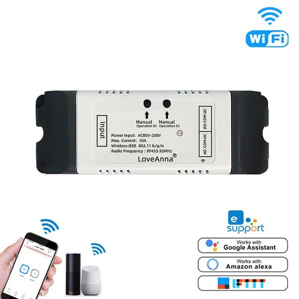 smart home control 12/24/32/220v,wifi 2ch switch circuit for light,door,garage,dc/ac motor,rf433,10a relay,transmitter,ewelink remote
smart home control 12/24/32/220v,wifi 2ch switch circuit for light,door,garage,dc/ac motor,rf433,10a relay,transmitter,ewelink remote