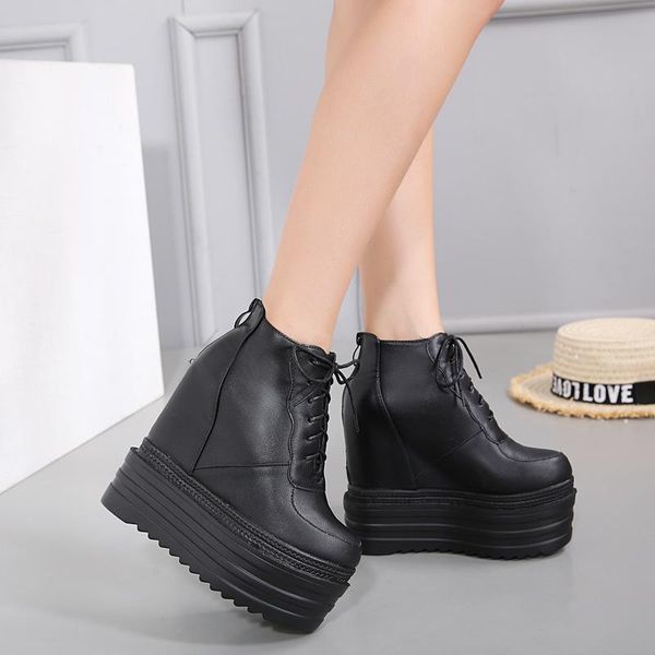 women's wedge lace high-heeled boots, back zipper, autumn and winter waterproof platform ankle 15cm retro soft leather boots, Black
women's wedge lace high-heeled boots, back zipper, autumn and winter waterproof platform ankle 15cm retro soft leather boots, Black