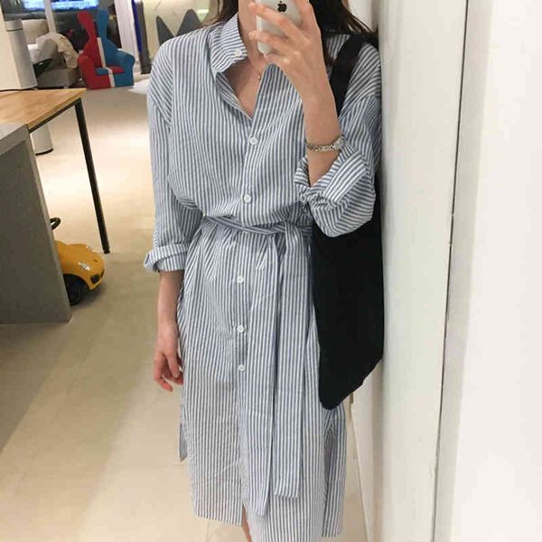women's spring and autumn dresses slim blue striped shirt women's skirt french waist small mid-length dress pl191 210506, Black;gray
women's spring and autumn dresses slim blue striped shirt women's skirt french waist small mid-length dress pl191 210506, Black;gray