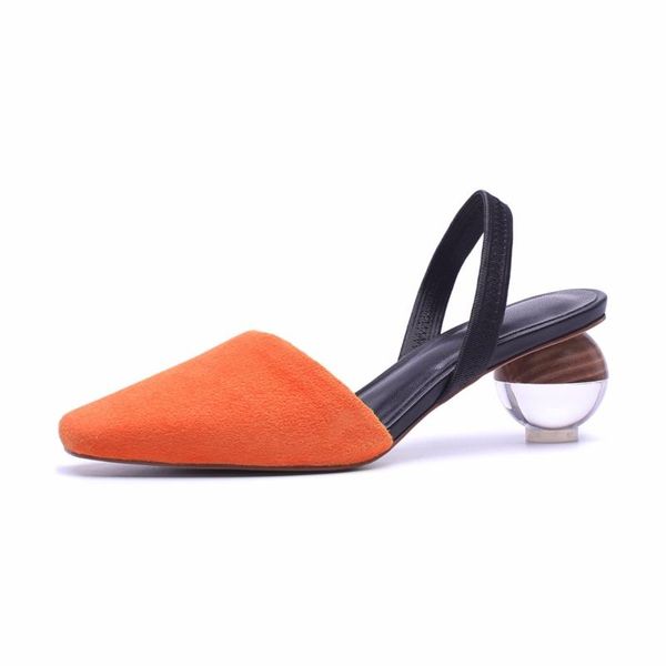 maguidern brand pu and suede slingbacks ankle wrap slingback pumps spherical wooden heel sandals women, Black
maguidern brand pu and suede slingbacks ankle wrap slingback pumps spherical wooden heel sandals women, Black