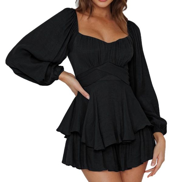 casual dresses women's autumn square neck lantern sleeve long flounced edge fashion comfortable dress vestido de mujer, Black;gray
casual dresses women's autumn square neck lantern sleeve long flounced edge fashion comfortable dress vestido de mujer, Black;gray