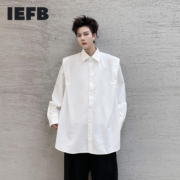 men's casual shirts iefb 2021 white black for men shoulder layered design loose male's long sleeve shirt oversized blouse 9y5279
men's casual shirts iefb 2021 white black for men shoulder layered design loose male's long sleeve shirt oversized blouse 9y5279