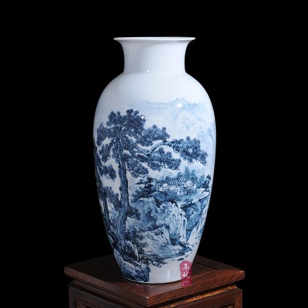 vases jingdezhen ceramic vase wang yunxi painted blue and white porcelain, nostalgia of modern living room decoration crafts
vases jingdezhen ceramic vase wang yunxi painted blue and white porcelain, nostalgia of modern living room decoration crafts