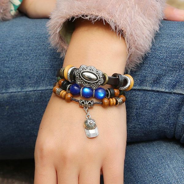 charm bracelets ethnic style big oxidized alloy men blue beads silver charms bangles women cuff jewelry sculpture cap pendent pulseras, Golden;silver
charm bracelets ethnic style big oxidized alloy men blue beads silver charms bangles women cuff jewelry sculpture cap pendent pulseras, Golden;silver