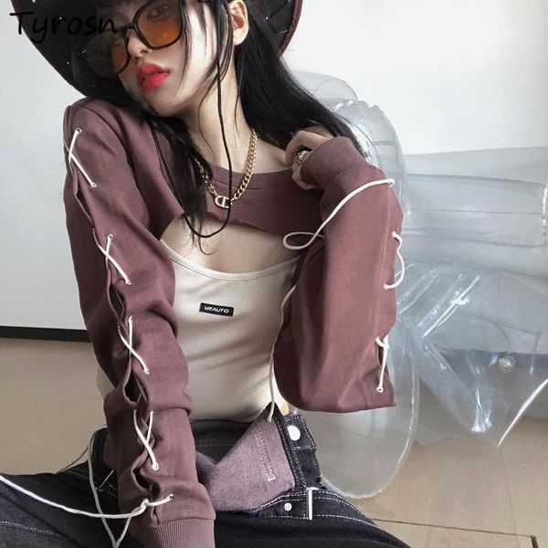 women's hoodies & sweatshirts no hat women design o-neck cropped backless bandage stylish streetwear long sleeve female ulzzang, Black
women's hoodies & sweatshirts no hat women design o-neck cropped backless bandage stylish streetwear long sleeve female ulzzang, Black