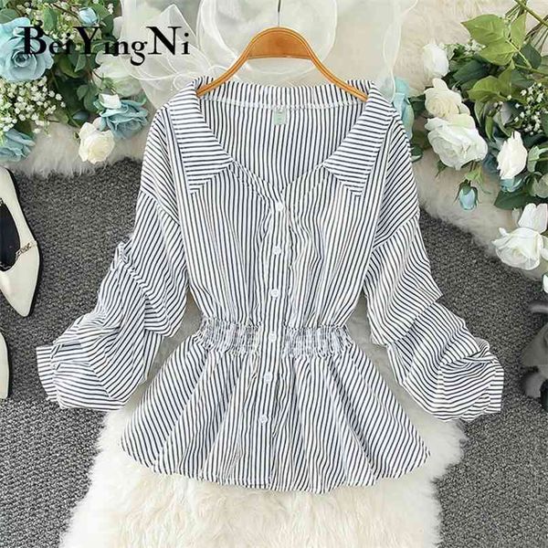 bouses womens blusas vintage striped buttons korean shirts female high street harajuku spring summer 210506, White
bouses womens blusas vintage striped buttons korean shirts female high street harajuku spring summer 210506, White