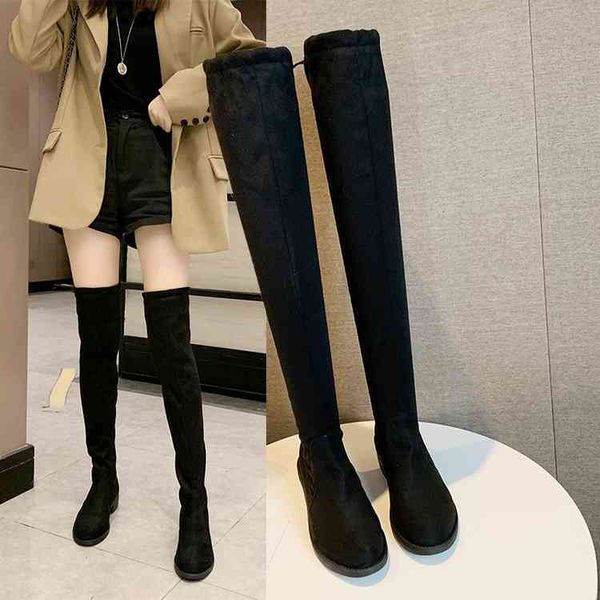 boot woman on her knee high-heeled winter boots pointed to toe elastic woven women's shoes size 34-43 erf4 5fnn, Black 
boot woman on her knee high-heeled winter boots pointed to toe elastic woven women's shoes size 34-43 erf4 5fnn, Black